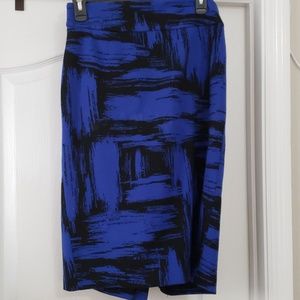 Blue and Black pencil skirt